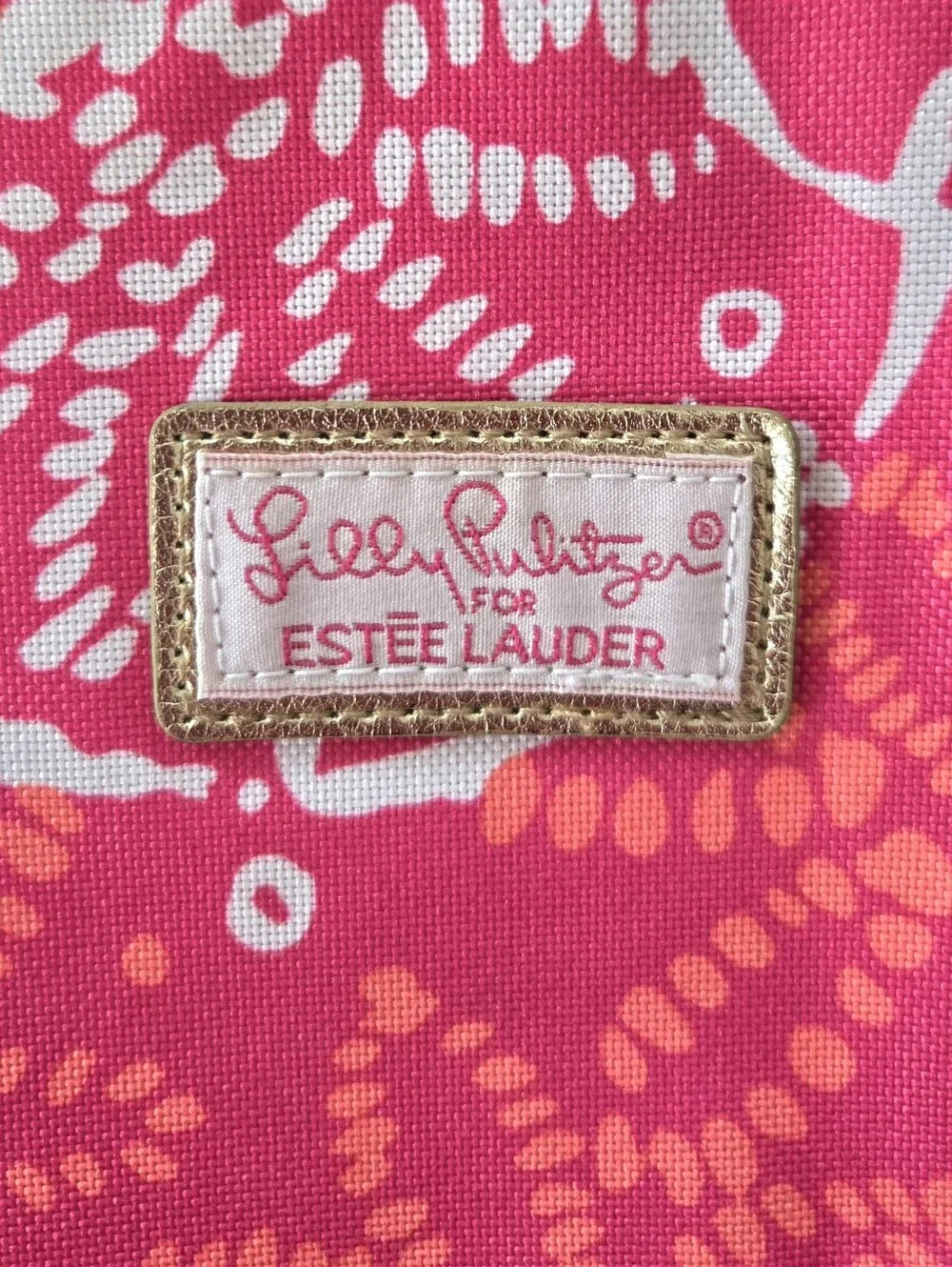Lilly Pulitzer For Estee Lauder Pink Sand Dollar Reusable Tote Beach Bag *Flaw*